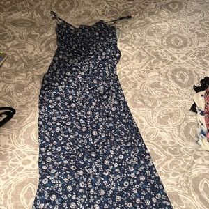Cupshe floral rushed midi dress, size small